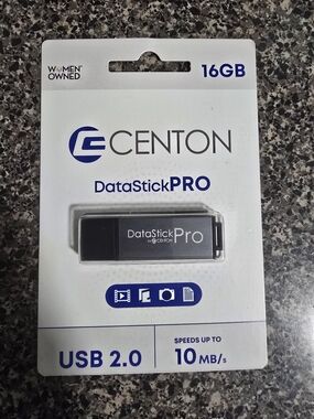 Centon DataStick Pro 16GB USB 2.0 Flash Drive - Black
